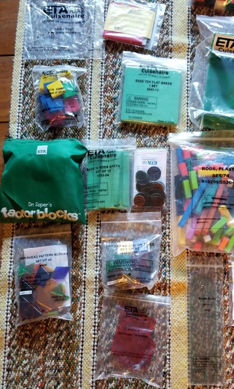 Homeschool Montessori Teaching ETA Math Manipulatives Sets for K-6 grades