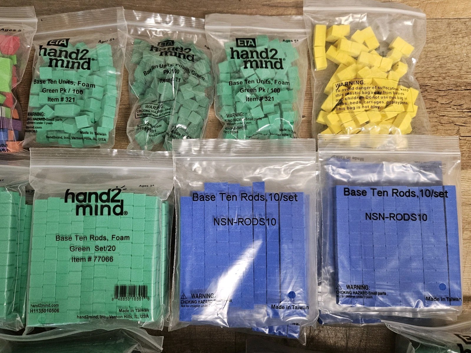 STEM Foam Rods, Flats And Singles Mixed Lot Home School Counting