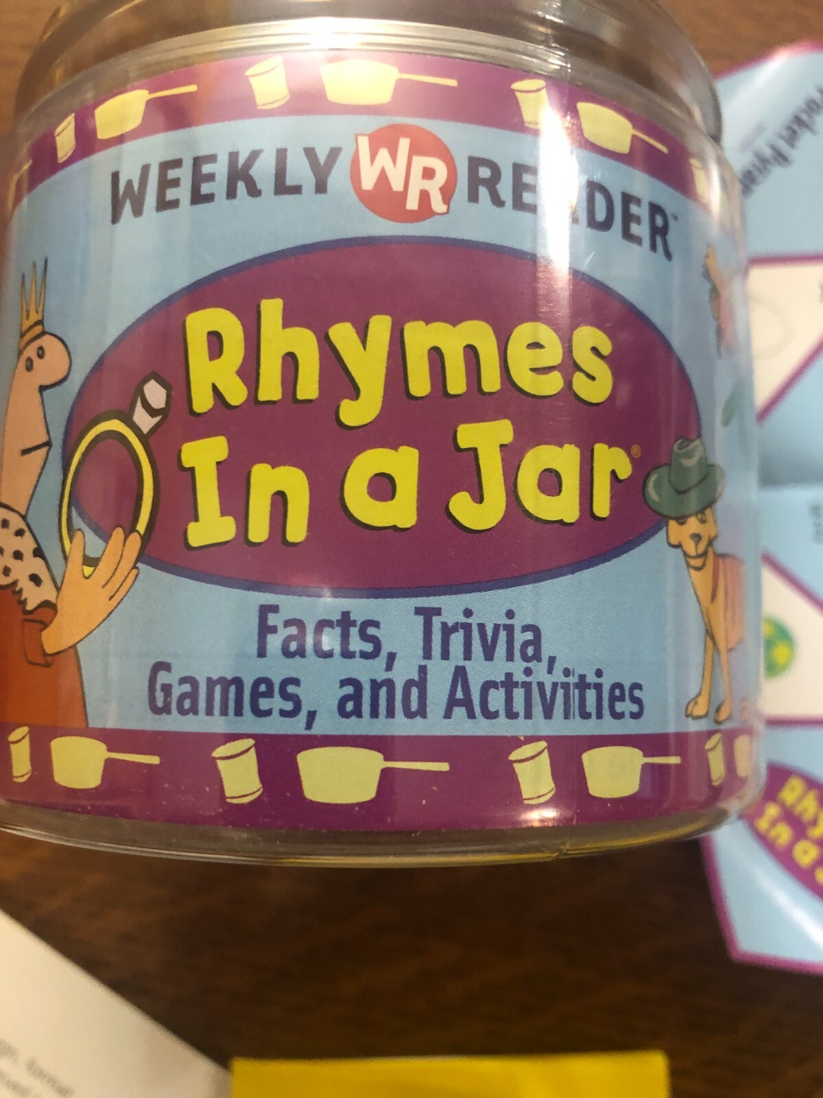 Weekly Reader Rhymes in a Jar, games, Trivia, Facts & Activities 2004 Pre-K & Up