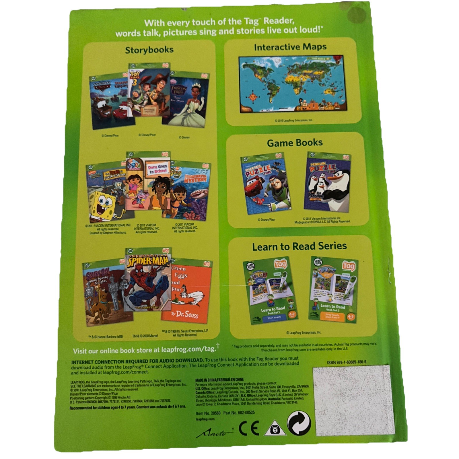 LeapFrog Tag Pen LeapReader book Disney Pixar’s FINDING NEMO: LOST AND FOUND 106
