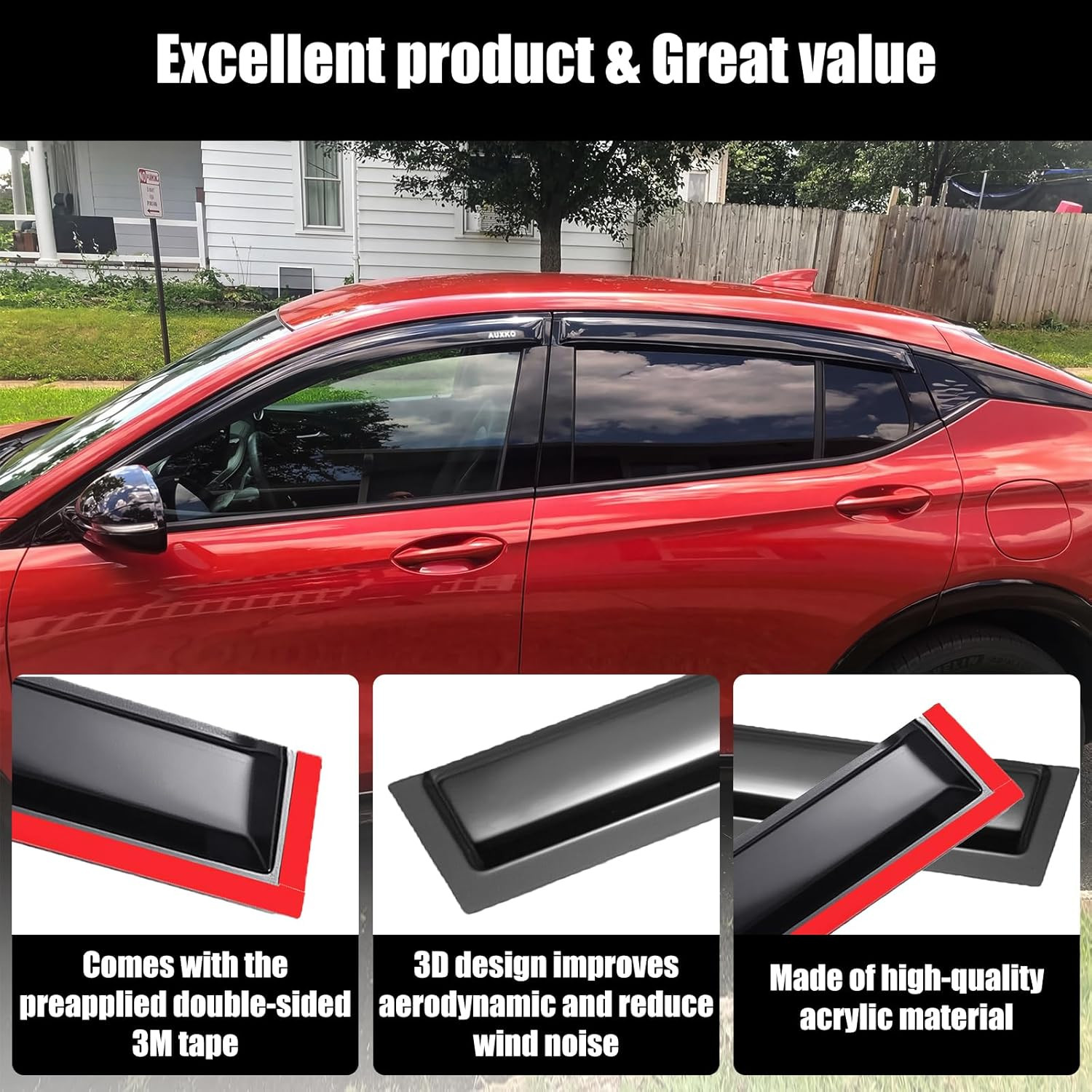 Window Rain Guard for Kia Sportage 2023 2024 2025 2026 LX EX SX Prestige X-Pro X