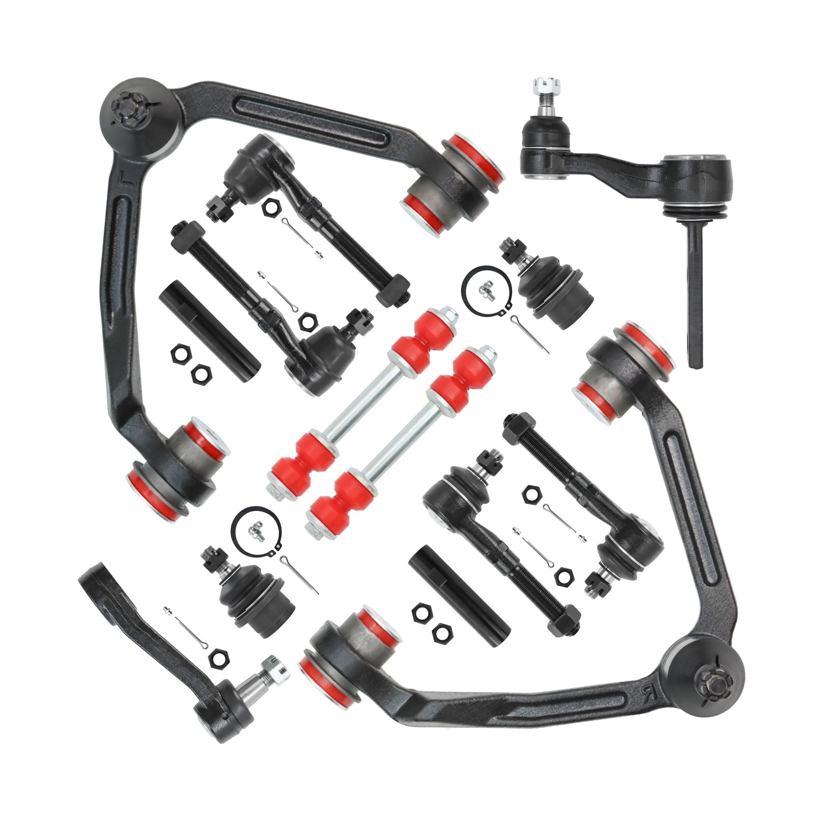 4WD 14pc Front End Suspension Kit for Ford F-150 1997-2003, F-250 1997-1999, …