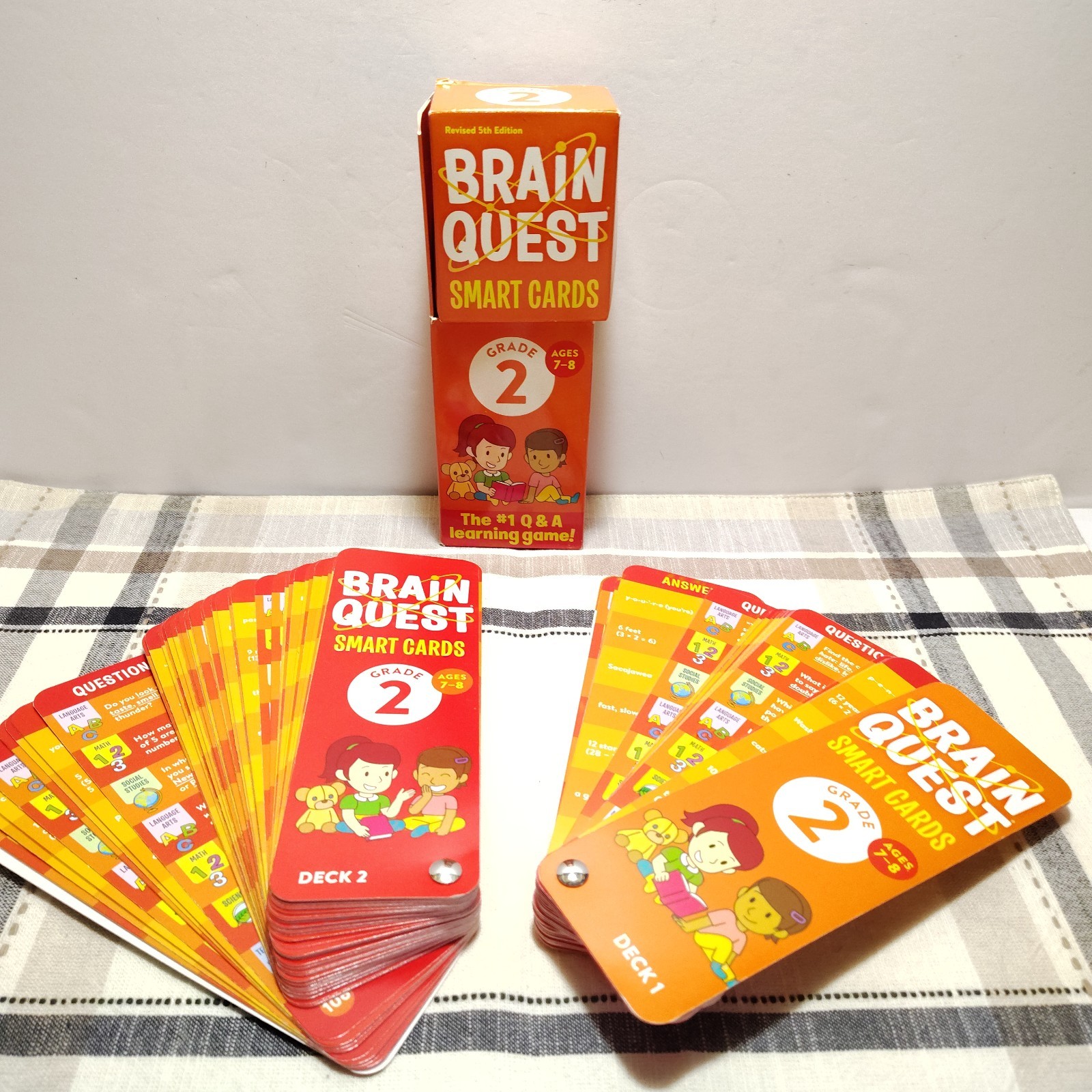 Brain Quest Smart Cards Learning Game Grade 2 Math Science Tech Social Studies