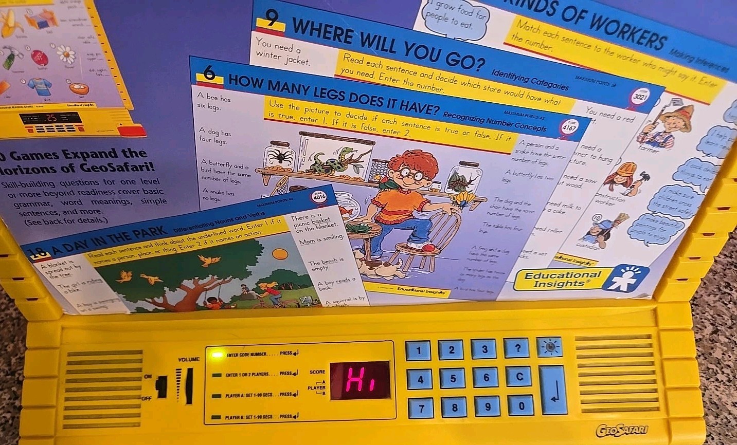 GeoSafari Electronic Homeschooling Learning System EI 8700 VINTAGE W/20 Cards