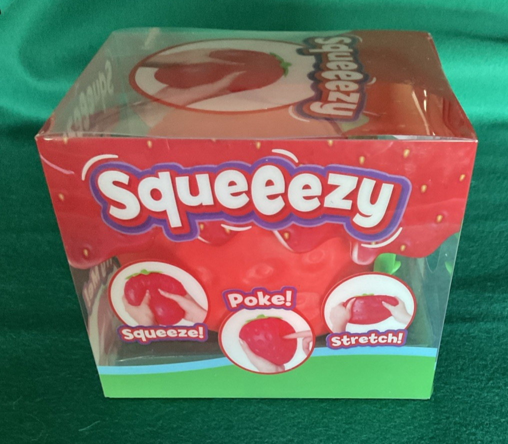 Squeeezy Jumbo Strawberry Squishy Soft Toy Stress Relief – New by Sunny Days