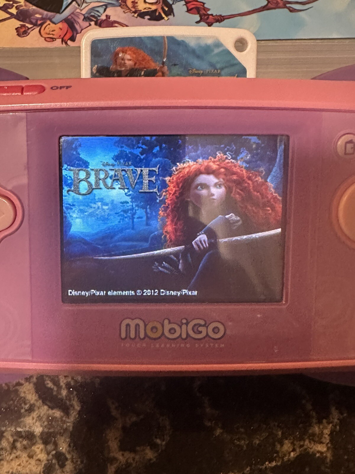 Lot of 4 Vtech MobiGo Loose Learning Games Shrek, Cars, Brave, Toy 3 – TESTED!