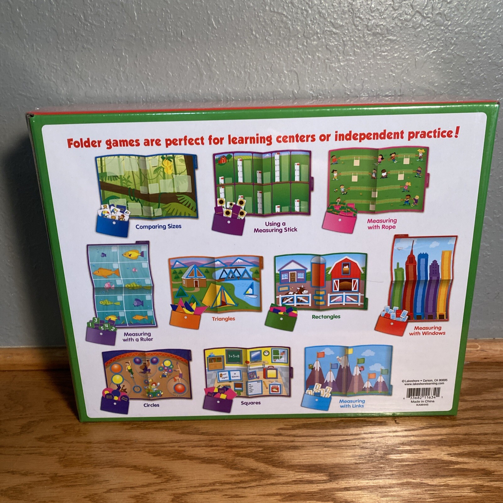 Lakeshore Shapes & Measurements Folder 10 Games HH464 Learning BRAND NEW SEALED