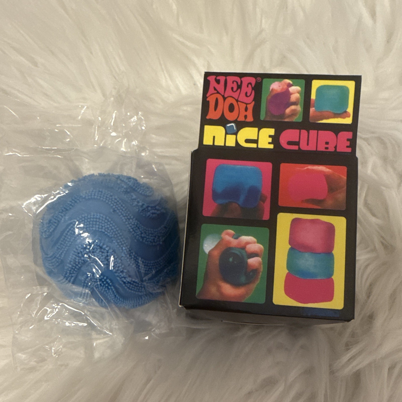 Schylling Nee Doh Nice Cube Squish toy. *Comes with another squishy. ￼