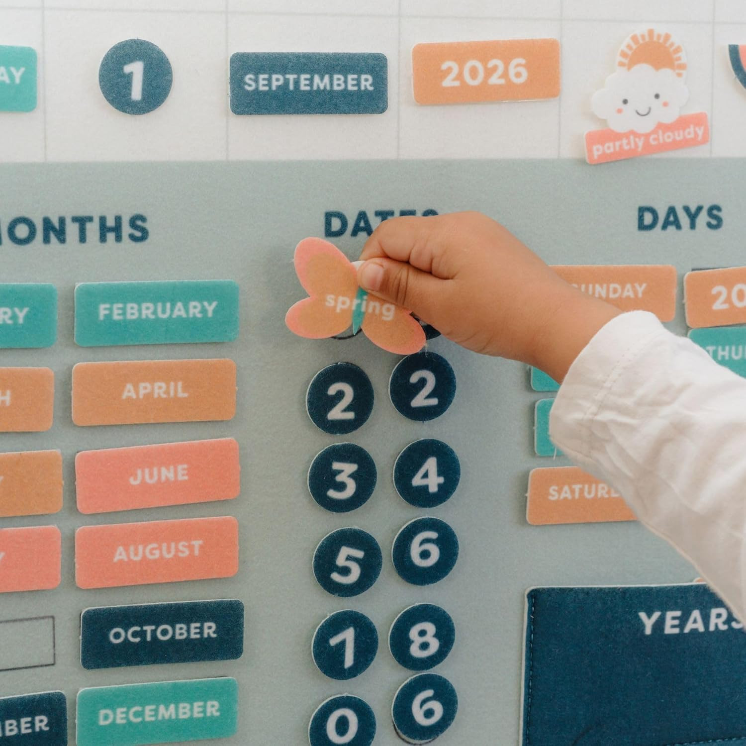 Beautiful Toddler and Kids Calendar – Perfect Homeschool Supplies with Months, D