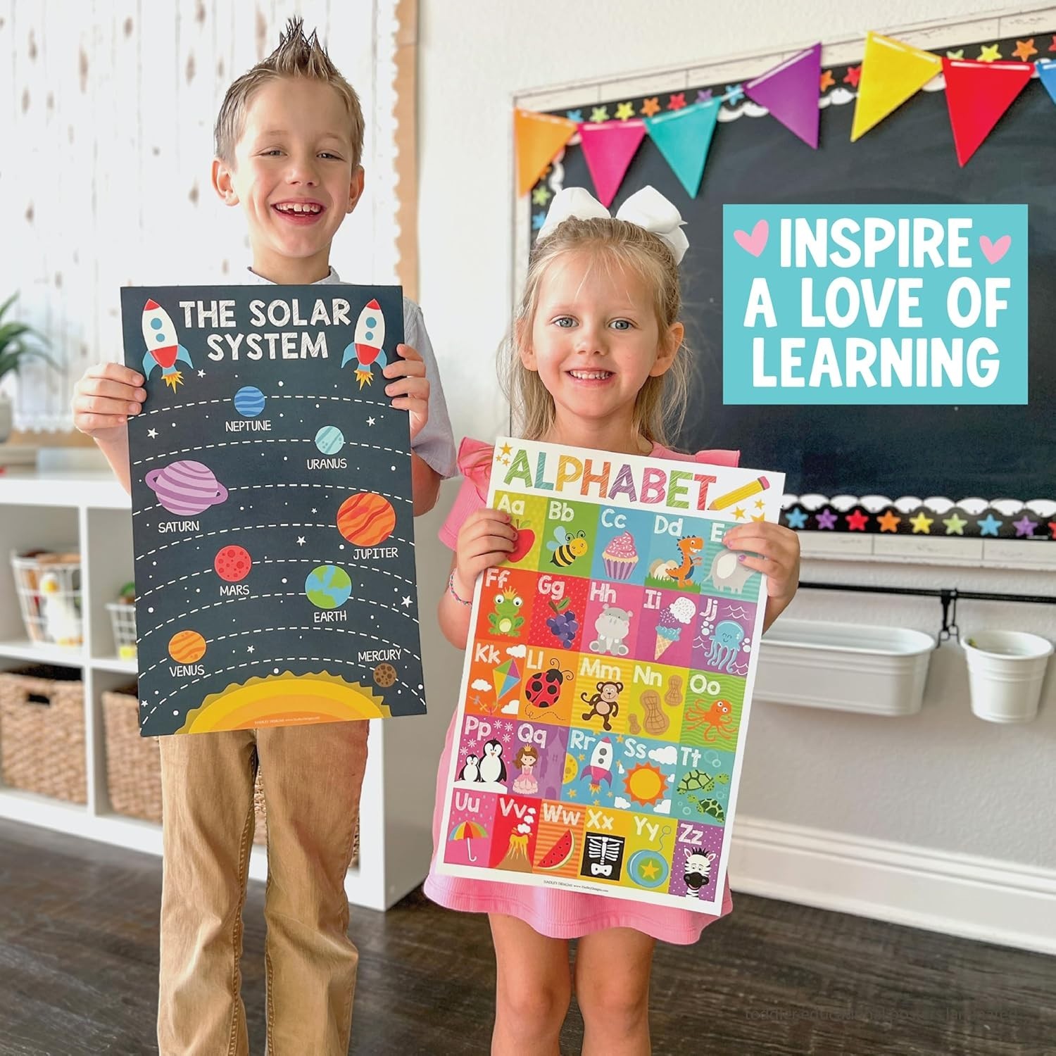 Alphabet & Numbers Posters Set – Toddler Learning Activities