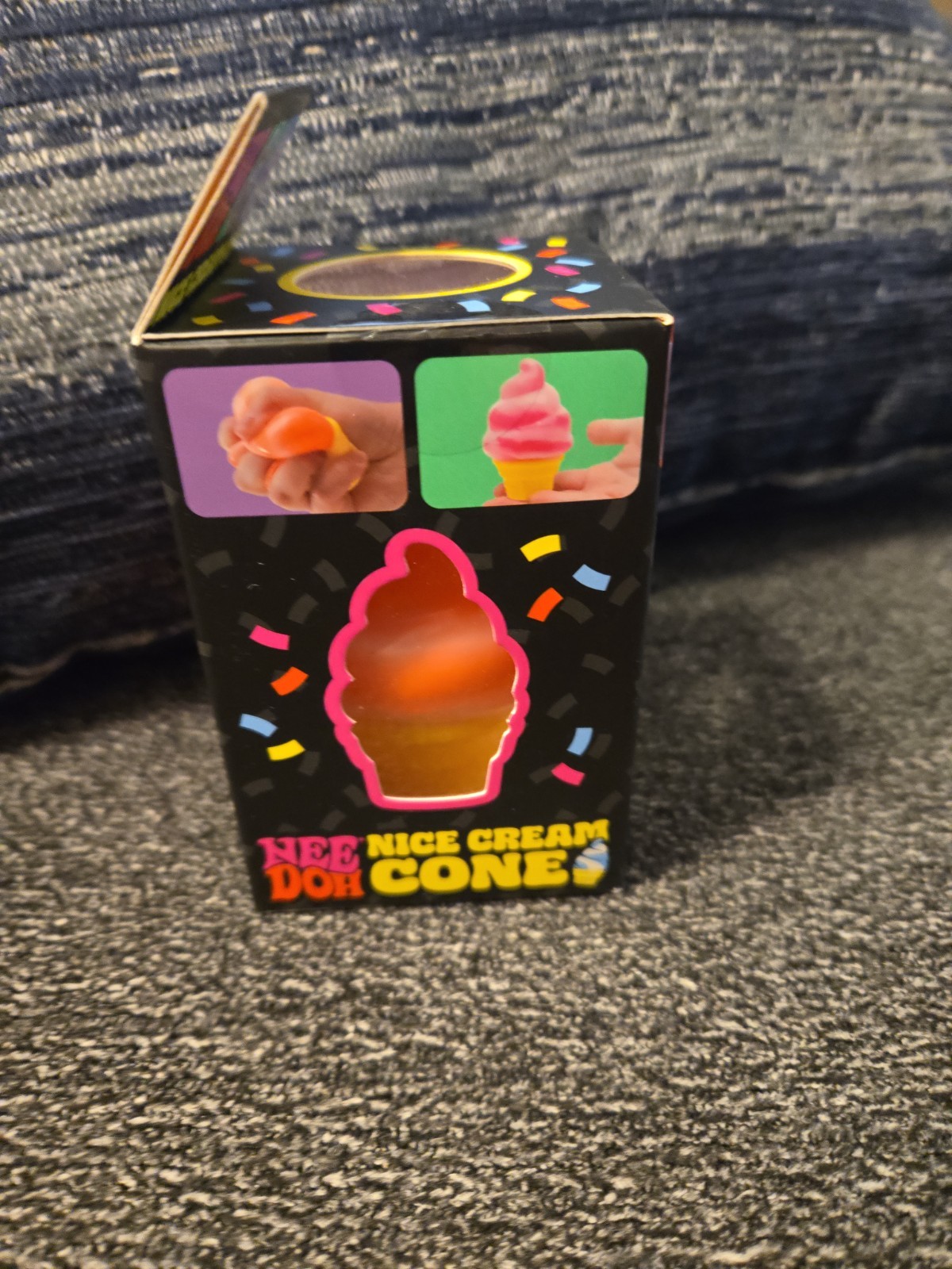 100% Authentic Needoh Ice Cream Cone ORANGE New In box Made By Schylling
