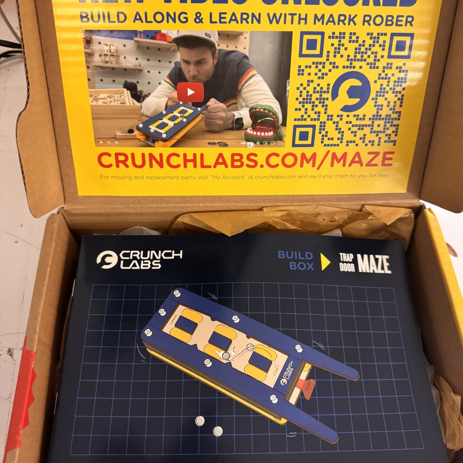 Crunch Labs Box by Mark Rober Trap Door Maze New Open Box