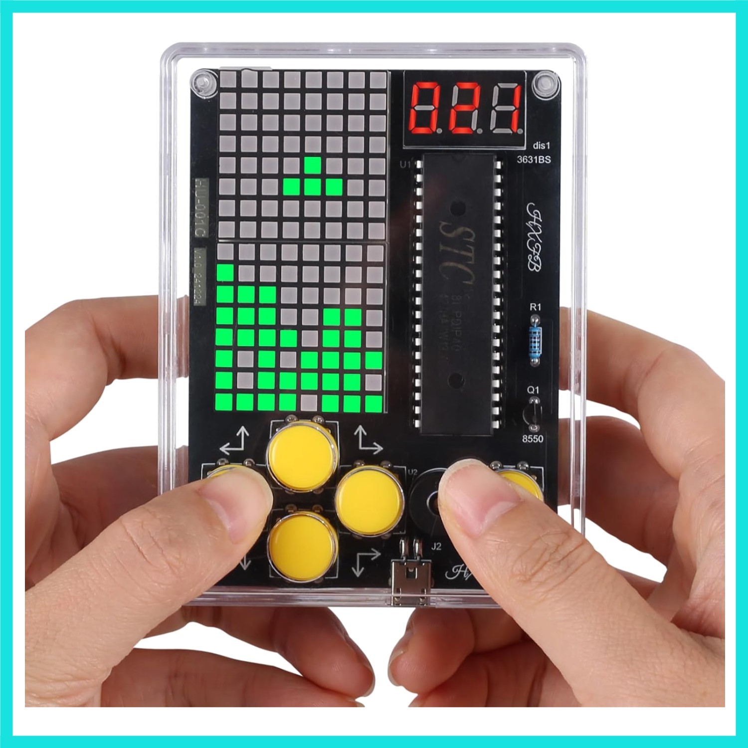 7-in-1 Game Soldering Practice Kit, Beginner Electronics DIY Retro Handheld G…