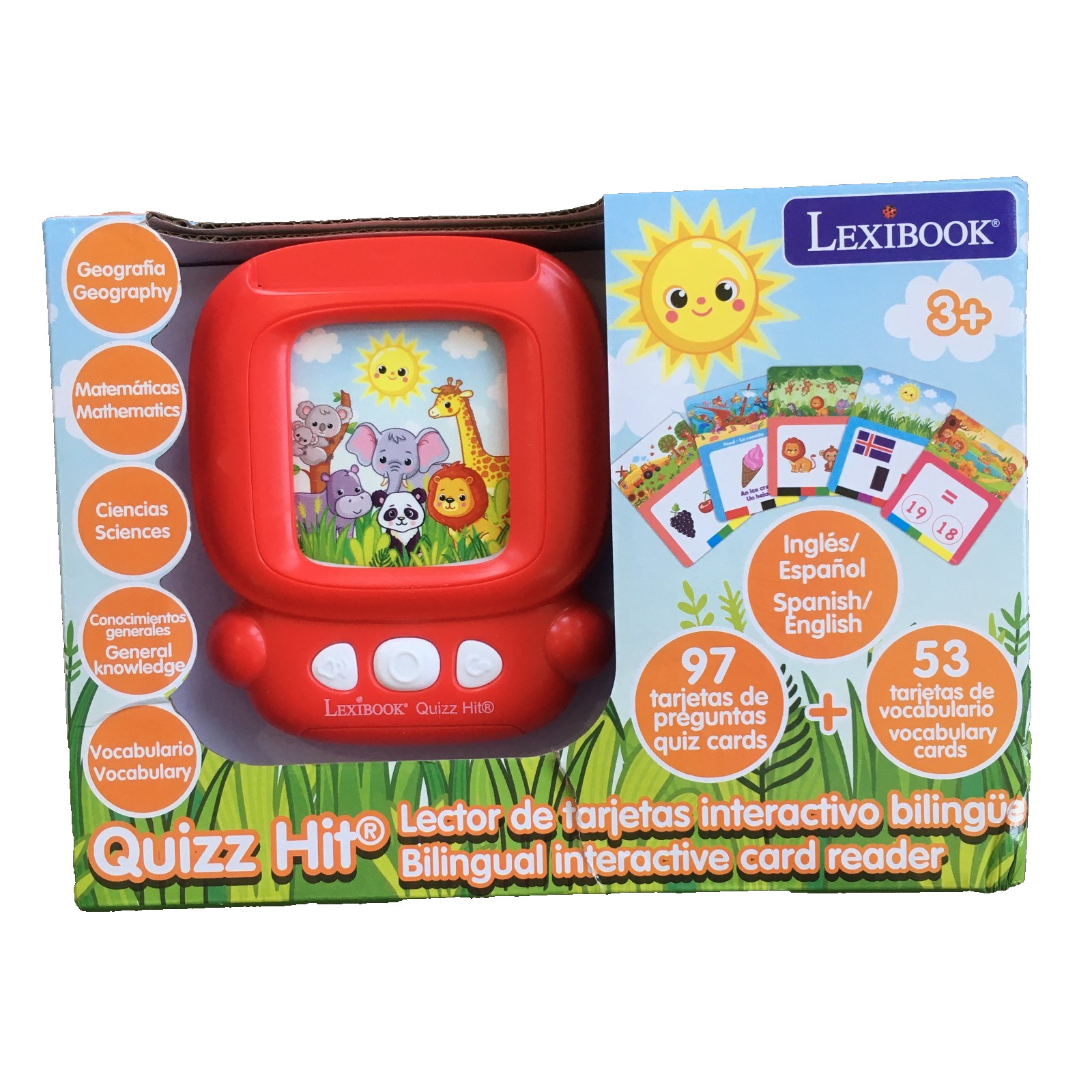 Lexibook Spanish English Quizz Hit Learning Bilingual Card Reader Game