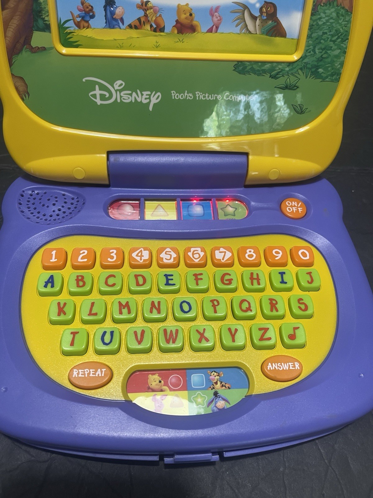 Vintage Disney Vtech Poohs Picture Computer Rare TESTED Good Condition