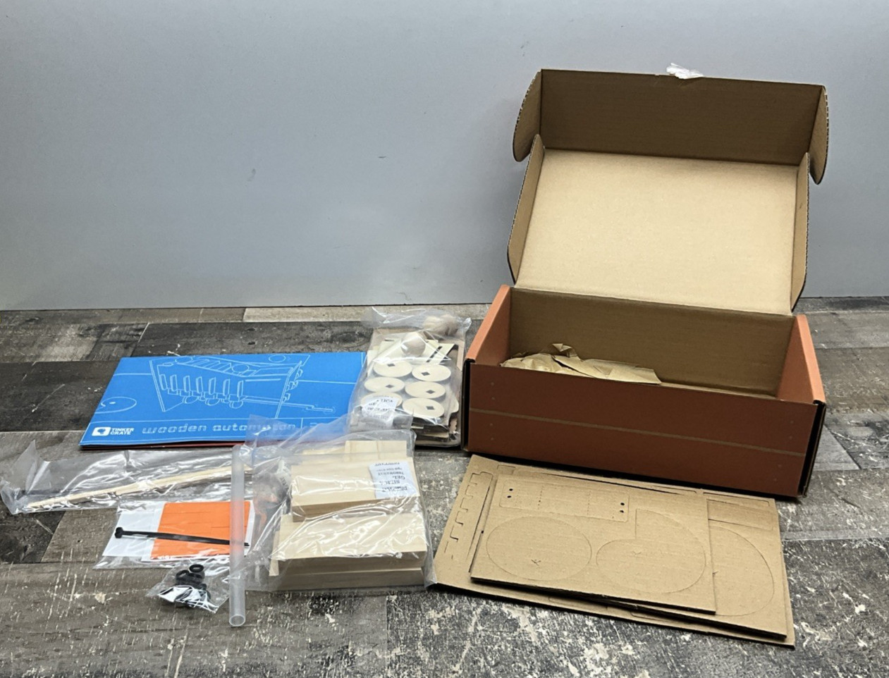 KIWICO TINKER CRATE WOODEN AUTOMATION STEM KIT F1680-TAUT AGES 9+ NEW OPEN BOX