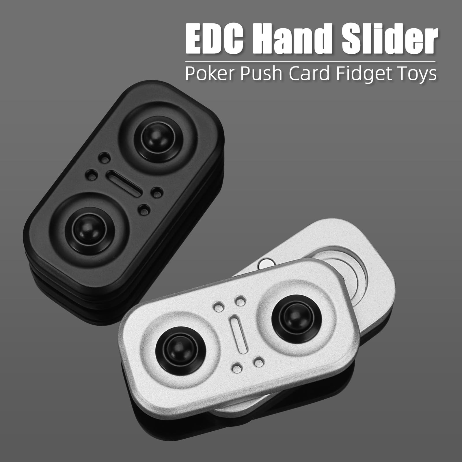 Magnetic Fidget Toys Adults, Slider for Super-Stable Rotation, Silver