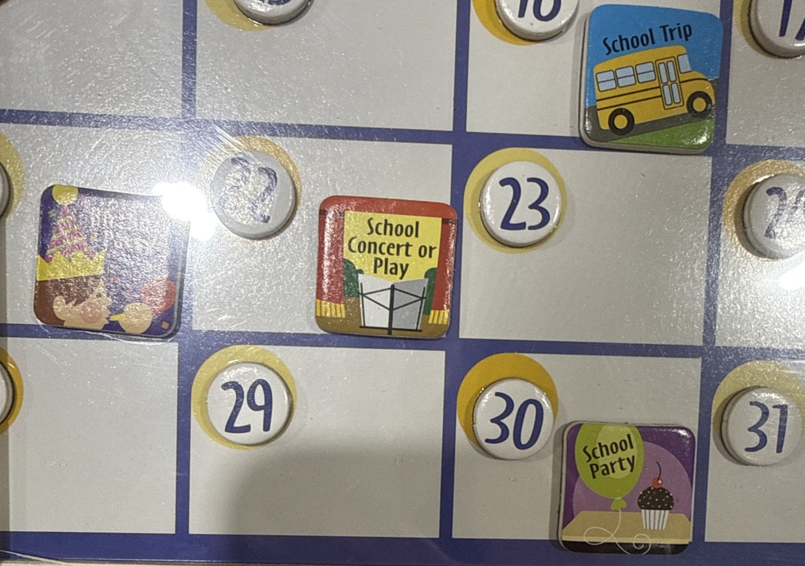 Melissa & Doug Monthly Magnetic Calendar Magnet Toy with 112 Magnets, Multicolor
