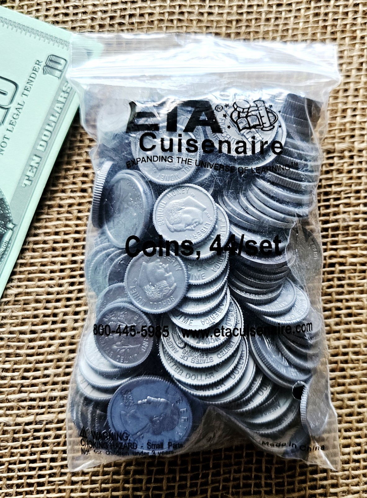 ETA Cuisenare Play Money 381pc Math Manipulatives