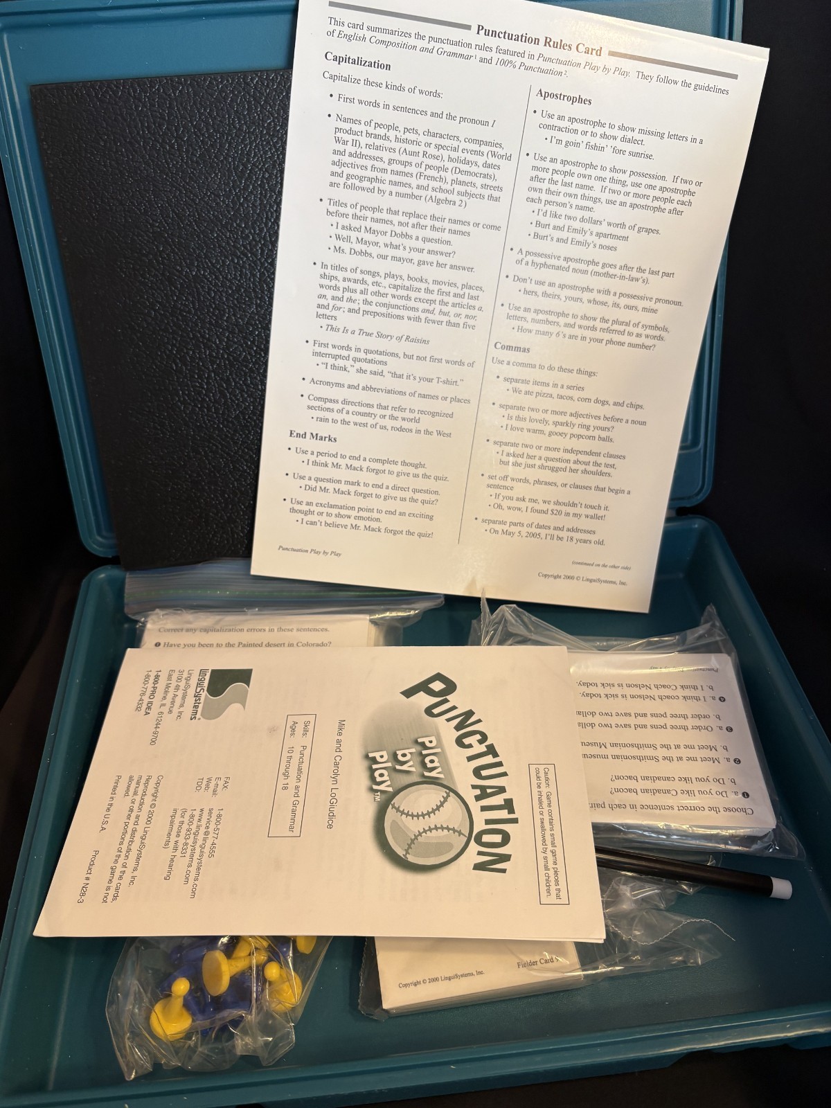 Punctuation Play-By-Play by Carolyn & Mike Logiudice LinguiSystems Grammar Game
