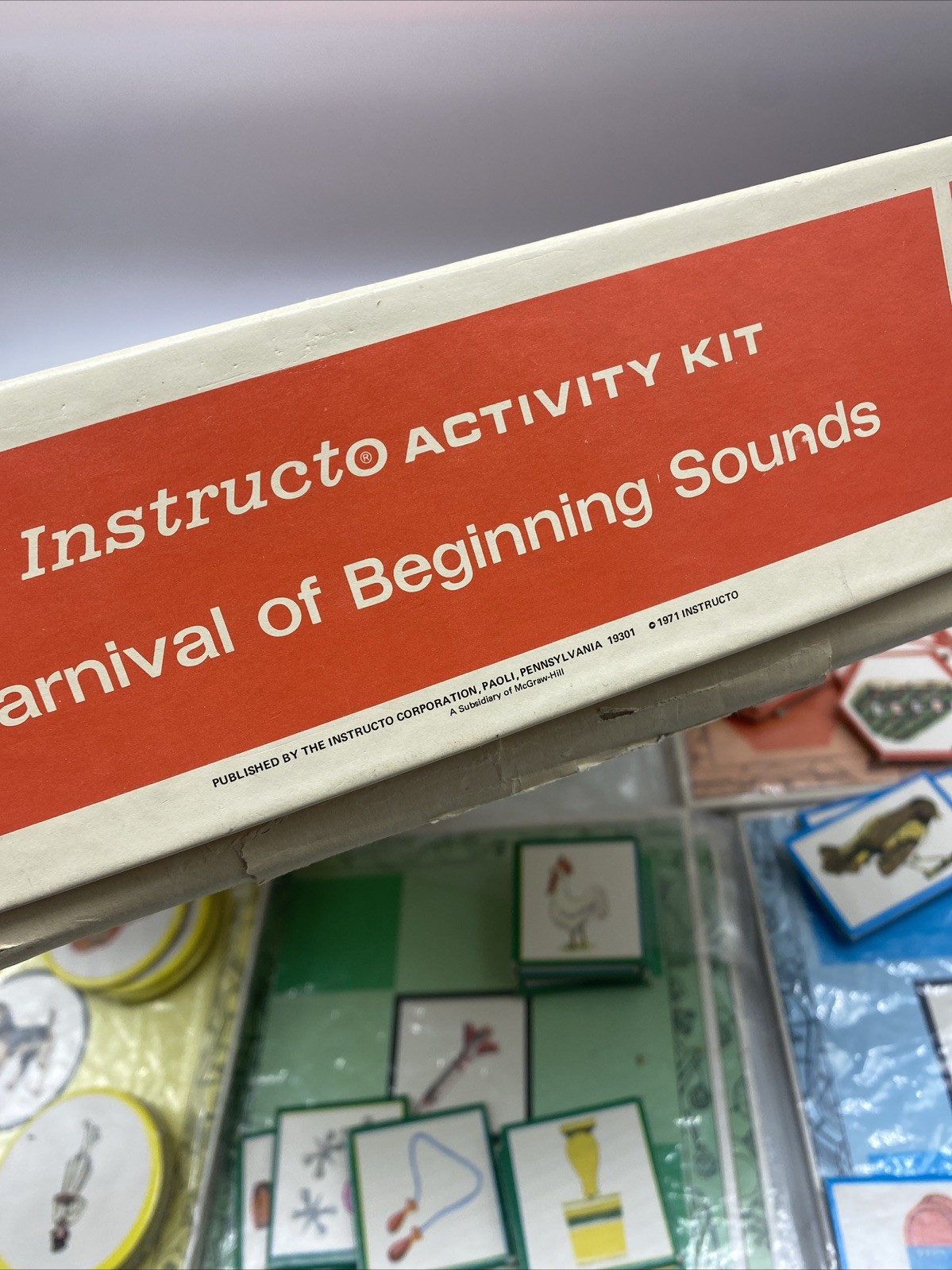 1971 Early Learning Activity Beginning Sounds Great Illustrations Complete!