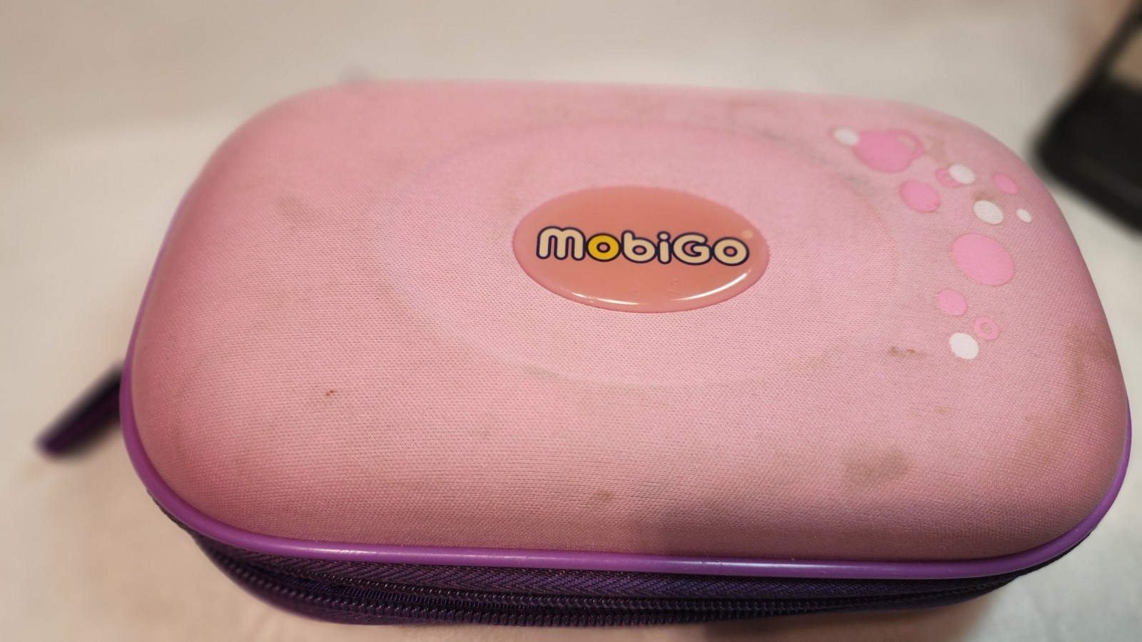VTech MobiGo 2 Pink Touch Learning System w/ 3 Games Tested Works Case Handheld
