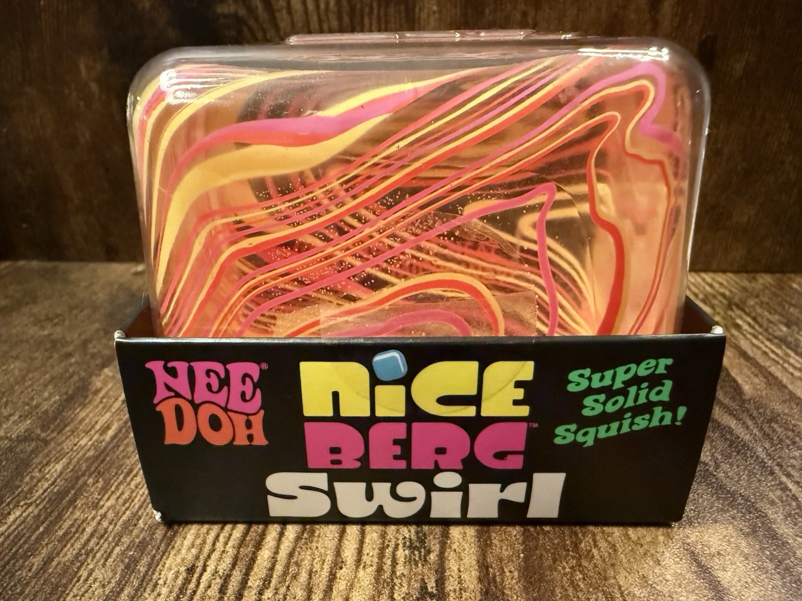 NeeDoh NICE BERG SWIRL – ORANGE PINK YELLOW – Huge Jumbo – SEALED / BRAND NEW‼️