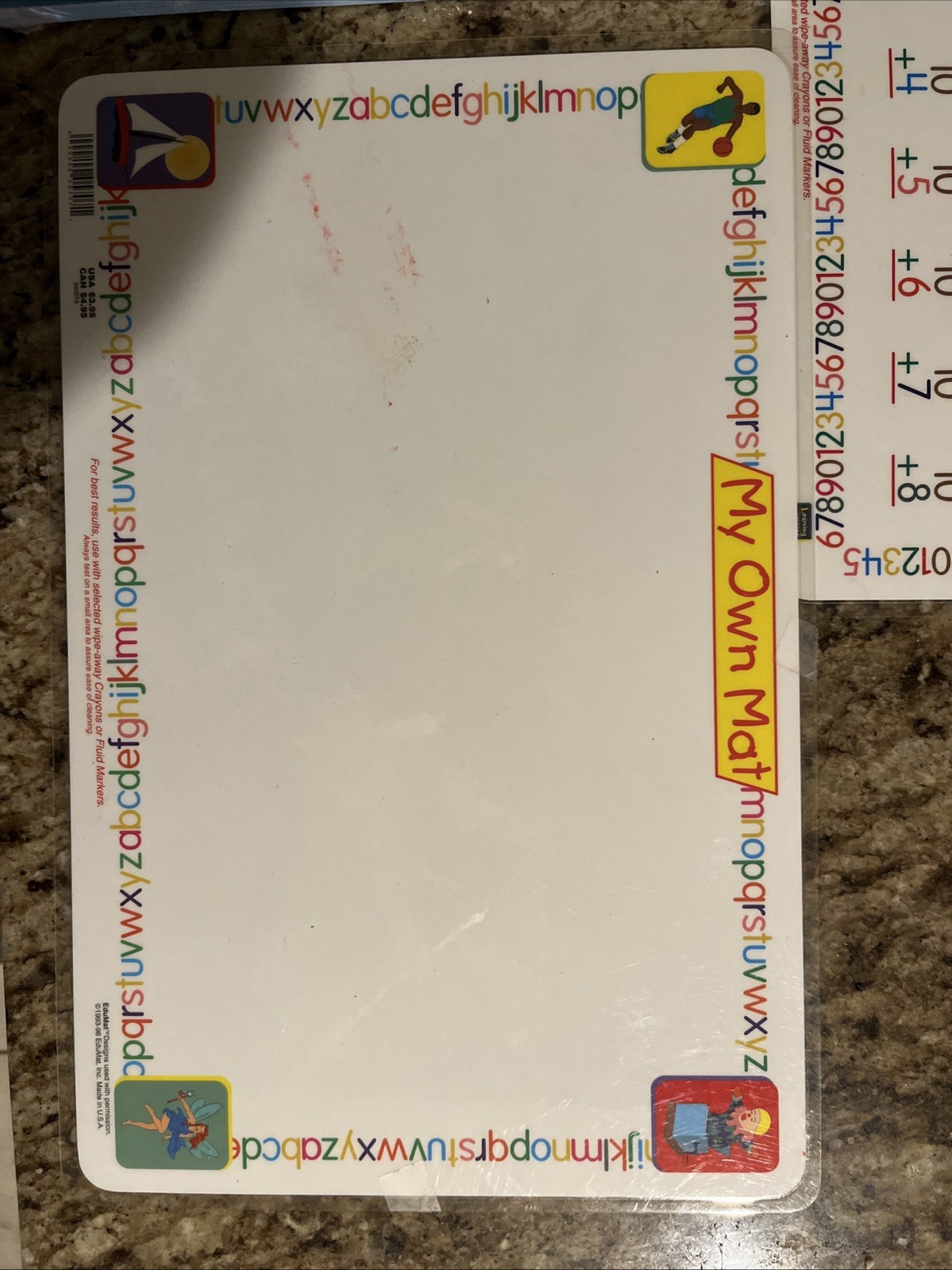 Vintage EduMat Let’s Multiply Numbers Level 2 Learning Placemat