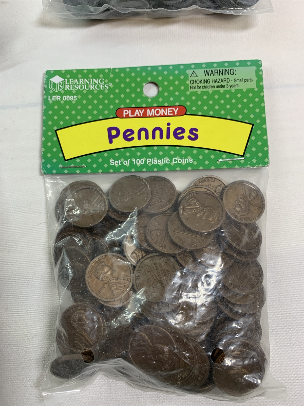 Learning Resources Play Money Coins: Quarters, Dimes, Nickels, Pennies Lot New