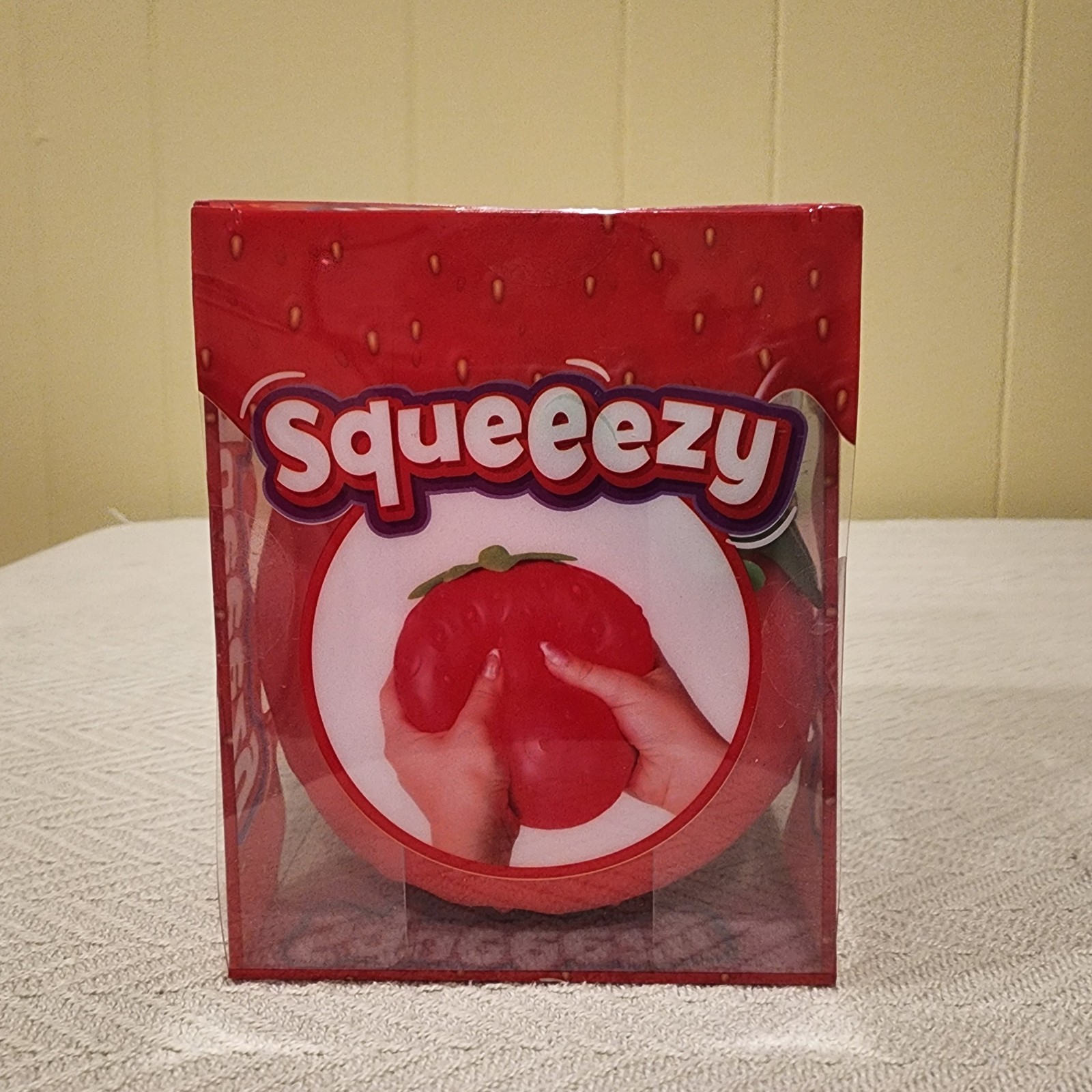 🍓 Sunny Days Jumbo Squeezy Squeeezy Strawberry Squishy Toy Stress Relief Toy