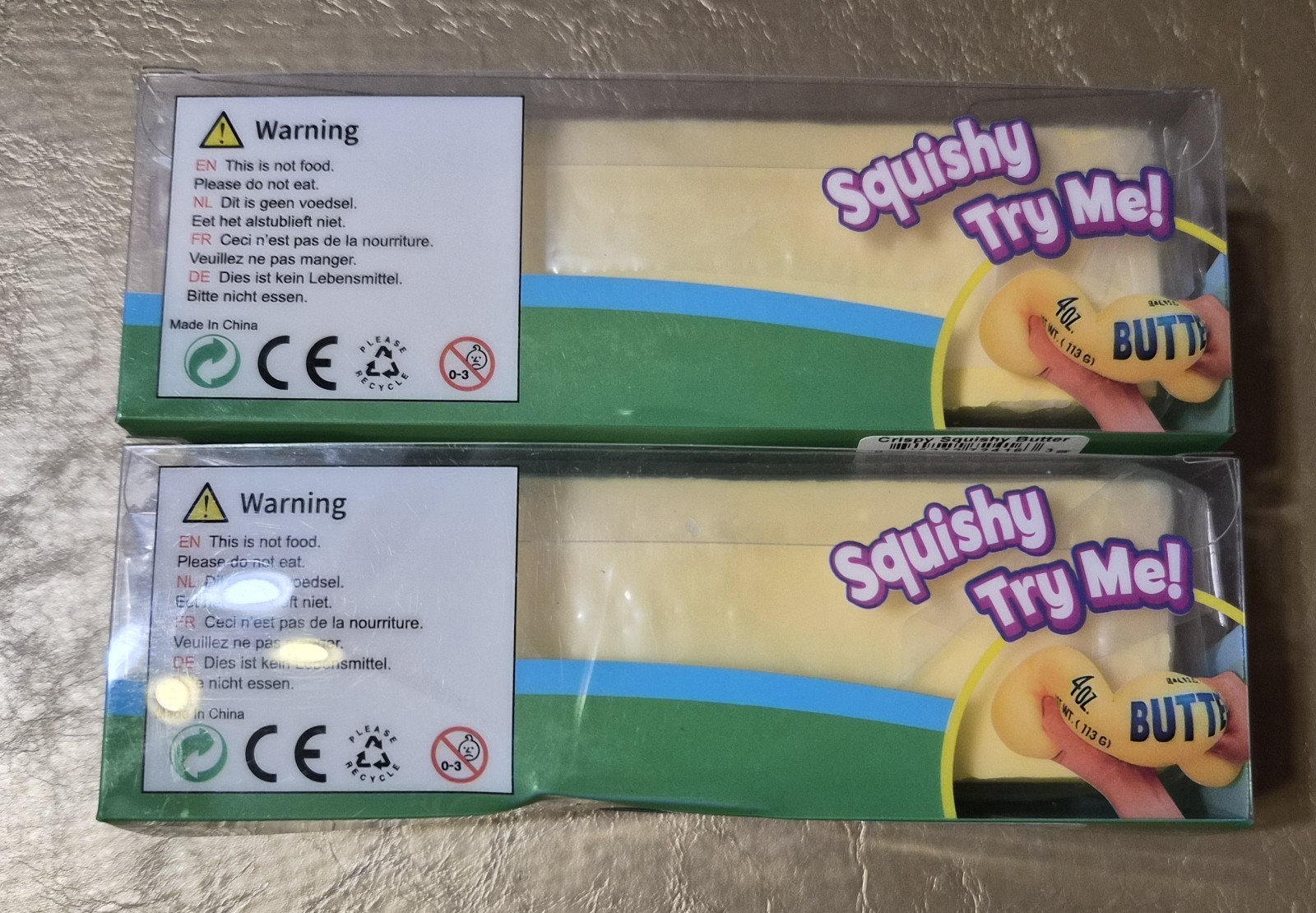 SQUISHY SALTED BUTTER TOY 4 OZ FIDGET SQUISH NIB/SEALED