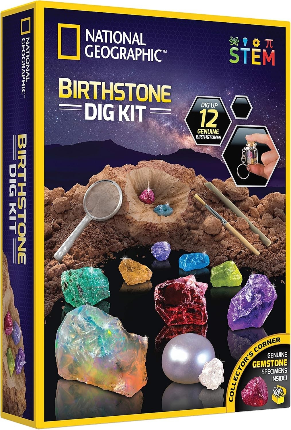 STEM Learning with National Geographic Birthstone Dig Kit: Real Gems Inside!