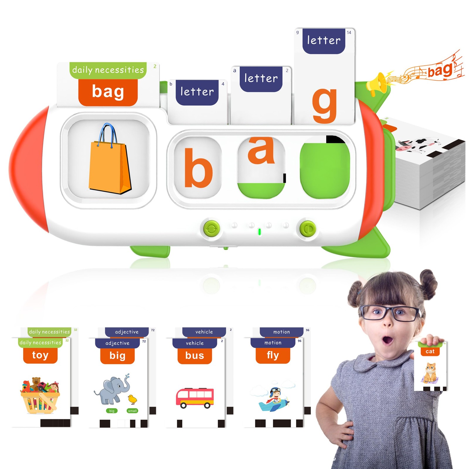 Spelling&Talking Flash Cards for Toddlers 3-8 Years Old – Speech Therapy with…