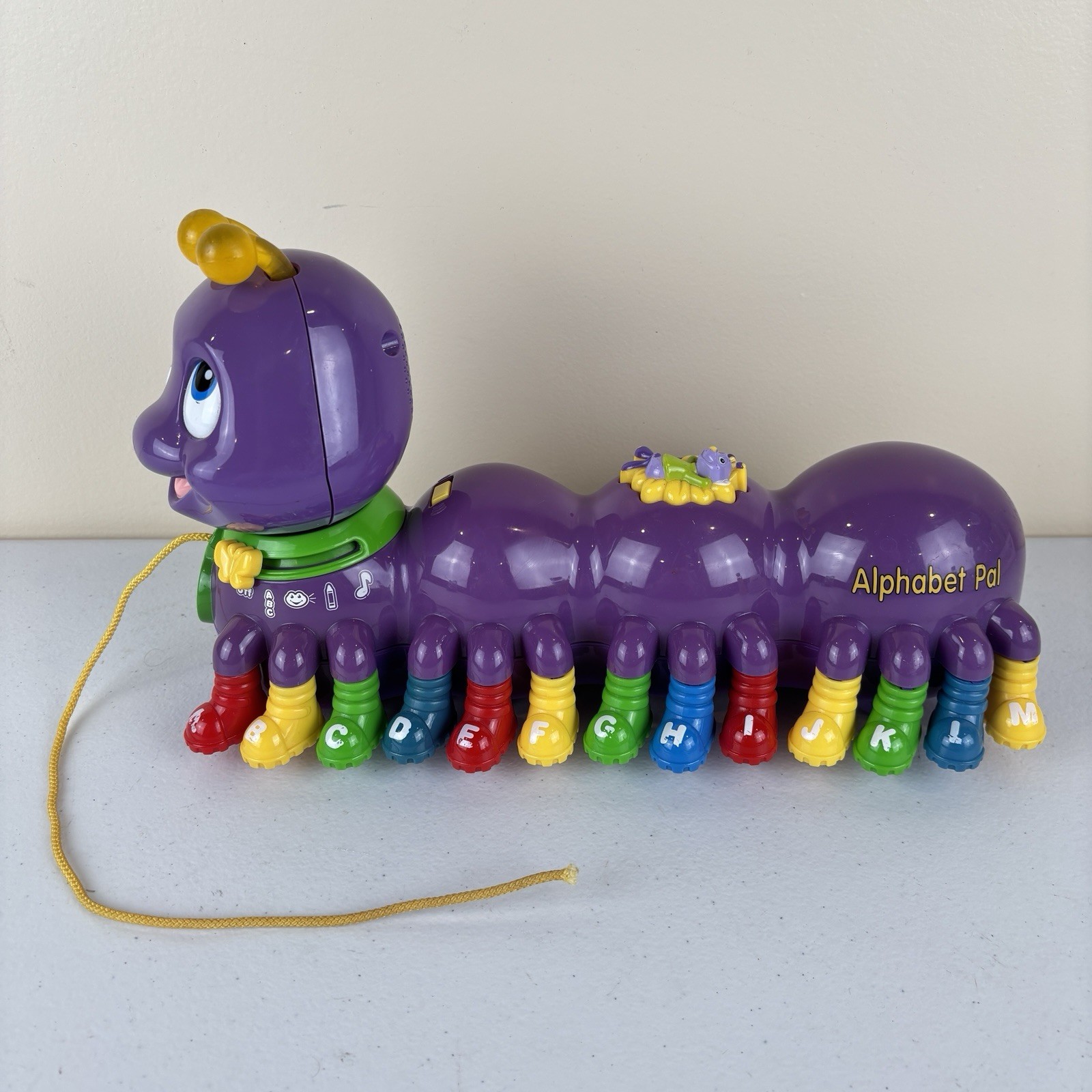 Leapfrog Alphabet Pal Purple Caterpillar Pull Toy Interactive Musical Tested