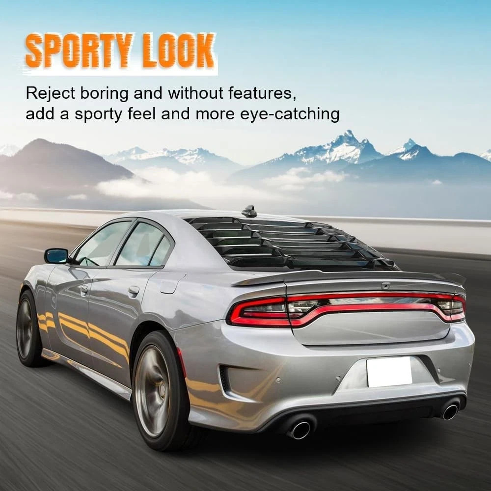 Rear Window Louver, Compatible with 2010-2015 Chevy Camaro, ABS Plastic