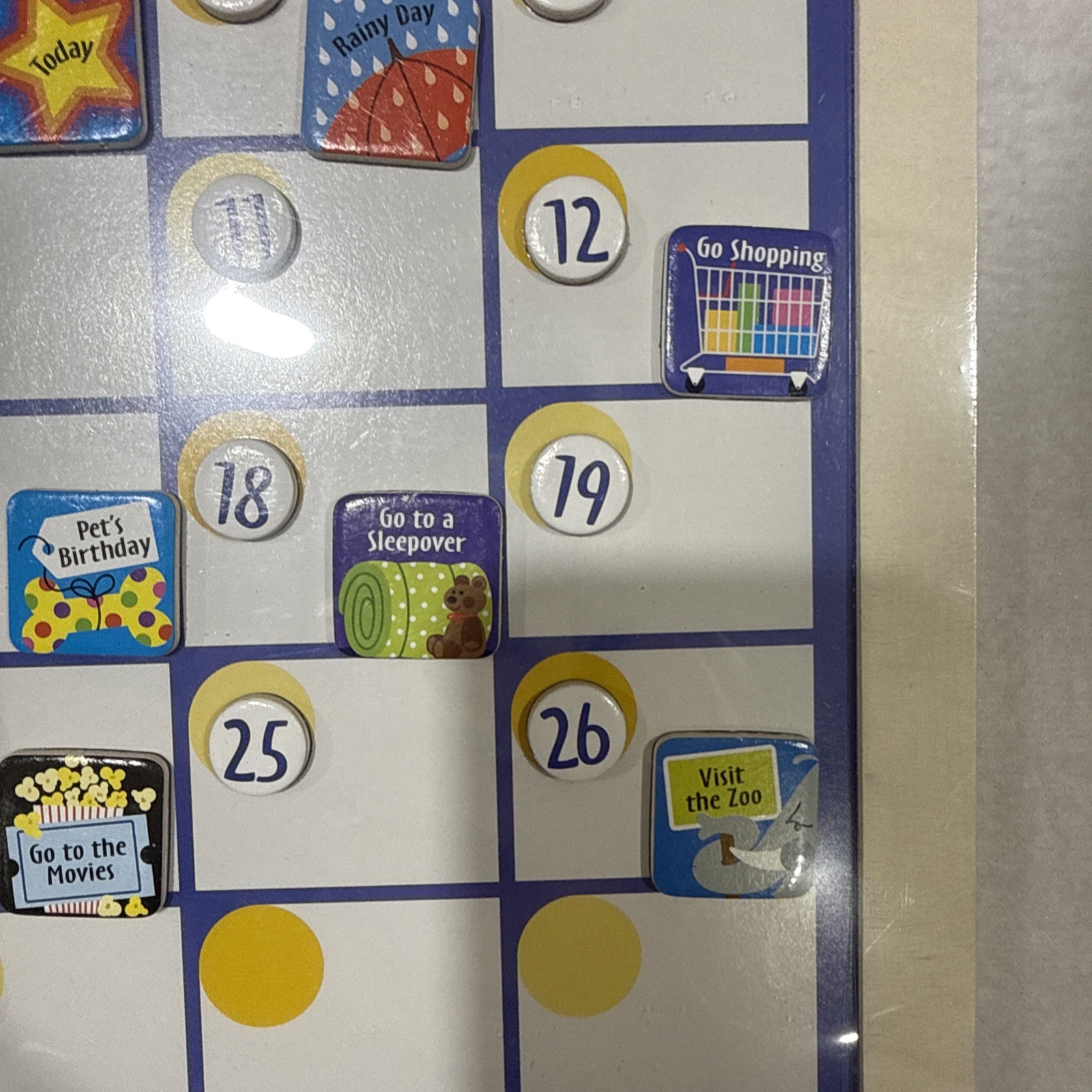 Melissa & Doug Monthly Magnetic Calendar Magnet Toy with 112 Magnets, Multicolor