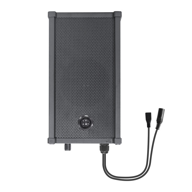 [ Flyron FNM-803-BLK ] Rainproof PIR Motion Sensor Activated Audio Player BLACK
