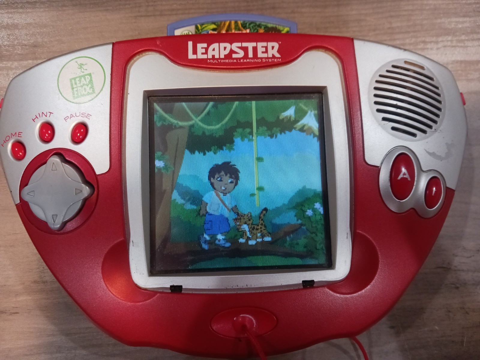 LeapFrog Leapster Learning System Large RED Handheld Console 7 Games 2003 WORKS