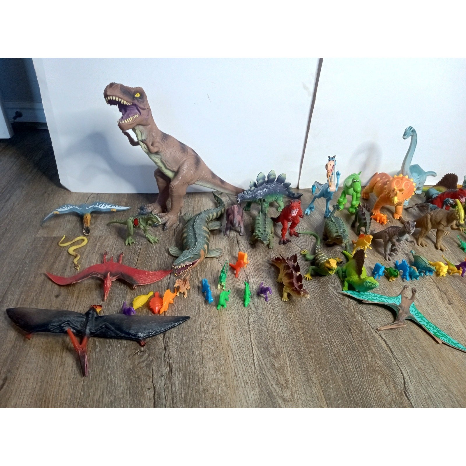 Lot Of 55+ Dinosaur Hard Plastic Toy Various Sizes