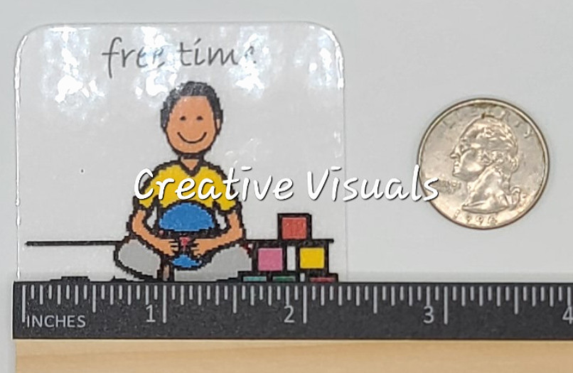 First-Then Lrg Reward Token Board 4 Autism w/8 Colorful Pictures + 2 Blank Cards