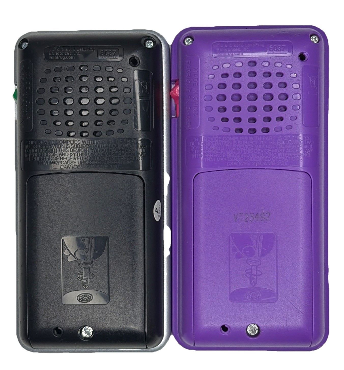 2X LeapFrog Chat & Count Emoji Phone Combo – Purple + Black – Tested Working