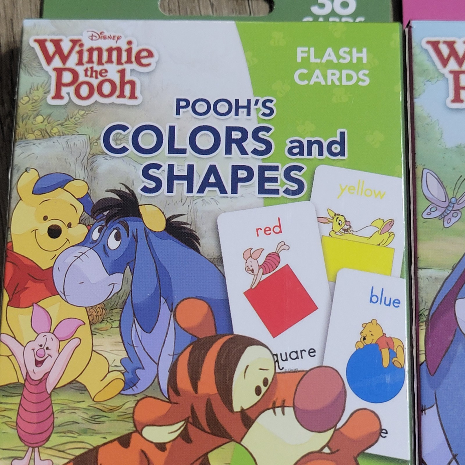 Winnie the Pooh Learning Flash Cards First Words/Colors & Shapes Lot Of 2