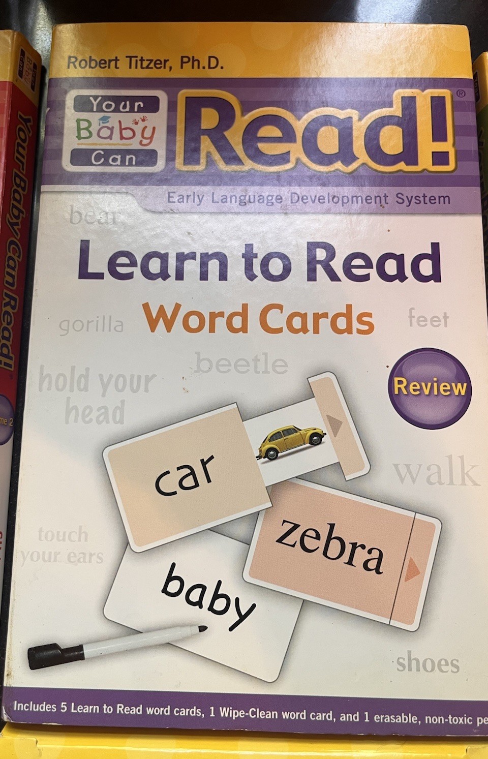 Your Baby Can Read Early Language Development DVD’s, Word Cards Game Card, Books
