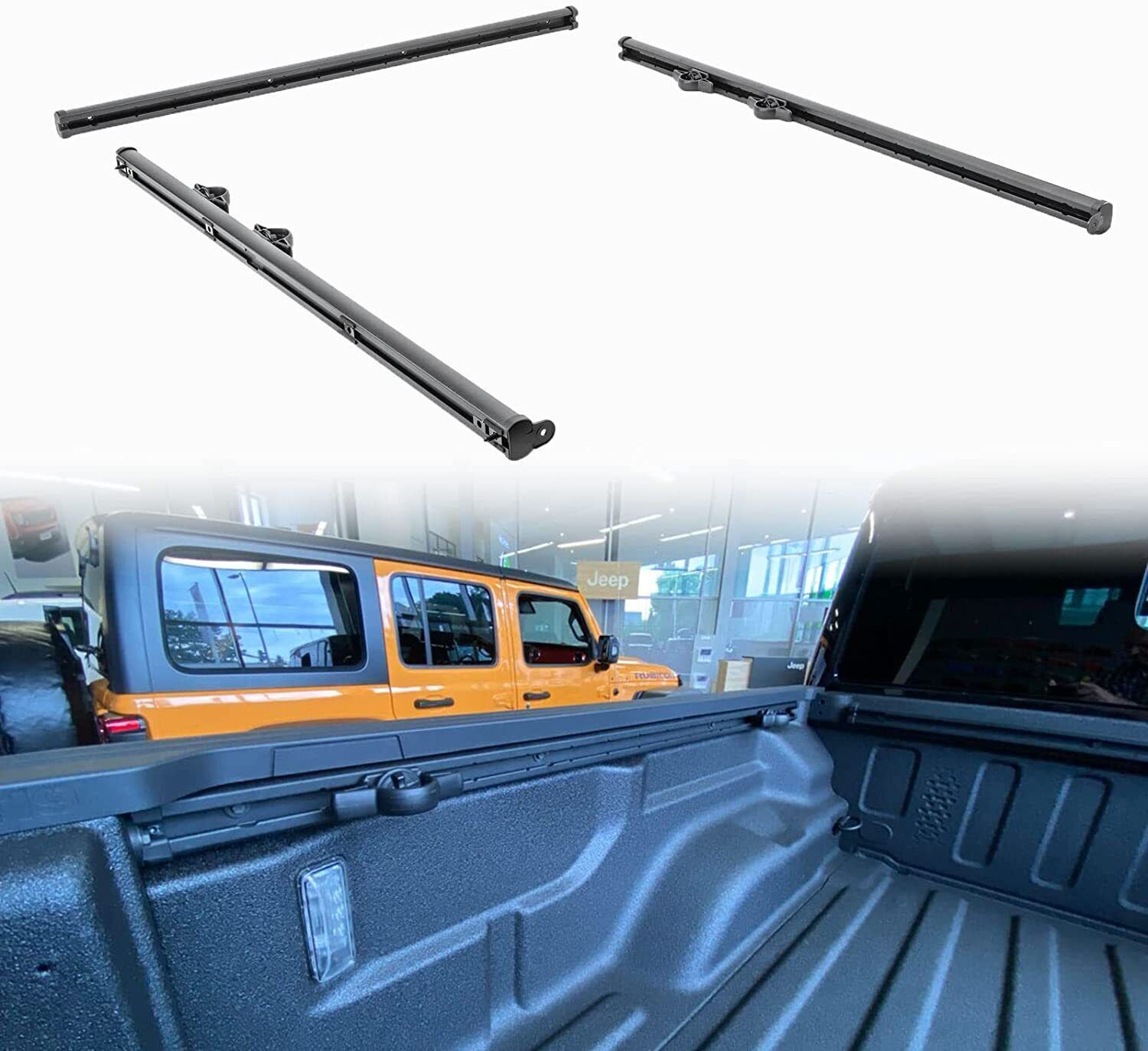 Fit for Jeep Gladiator Trail Rail System Compatible with 2020-2023 Gladiator Bed