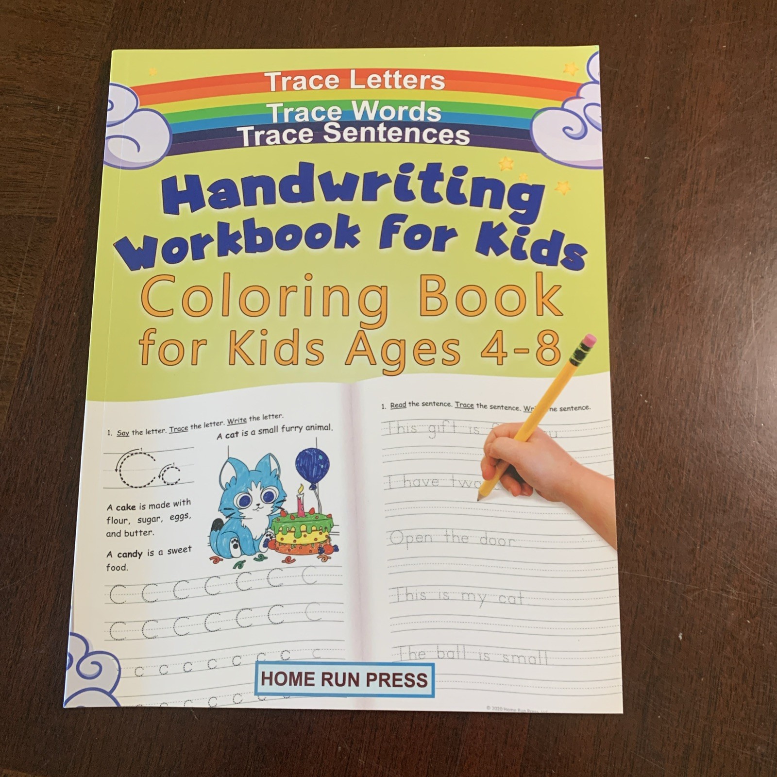 Handwriting Workbook Ages 4-8: Trace Letters Words Sentences Coloring