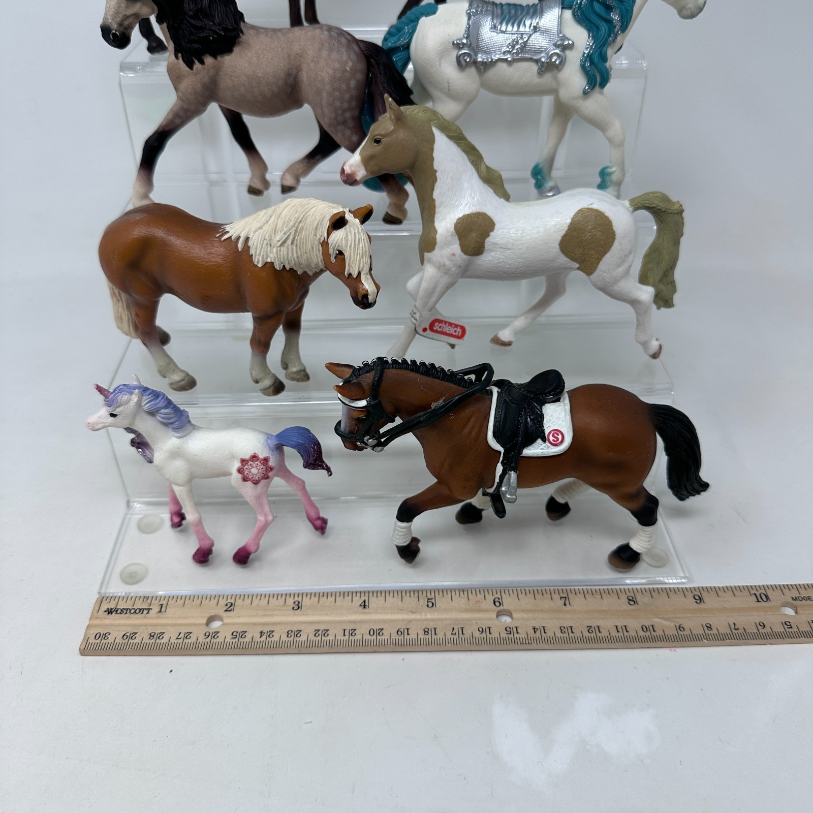 Schleich Horse Figures Lot Unicorn Foal Mare Stallion Pony Figurines Set of 8