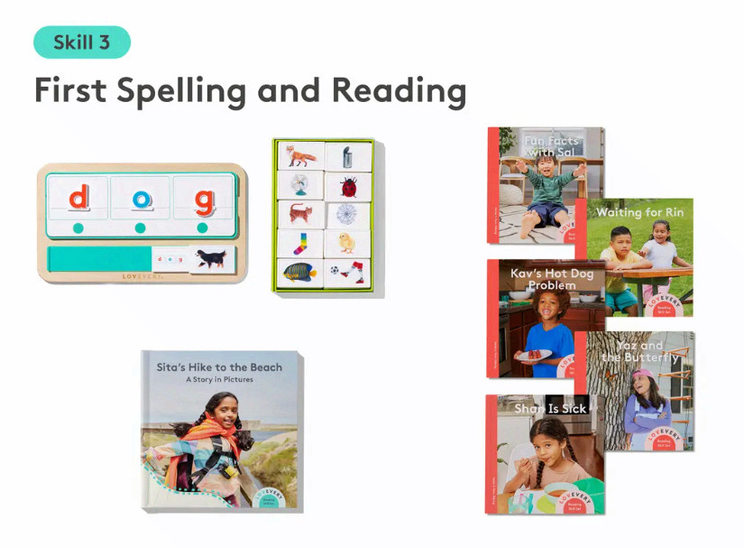 Lovevery Reading Skill Set Part 1 Sounds to Reading Phonics Learning Kit