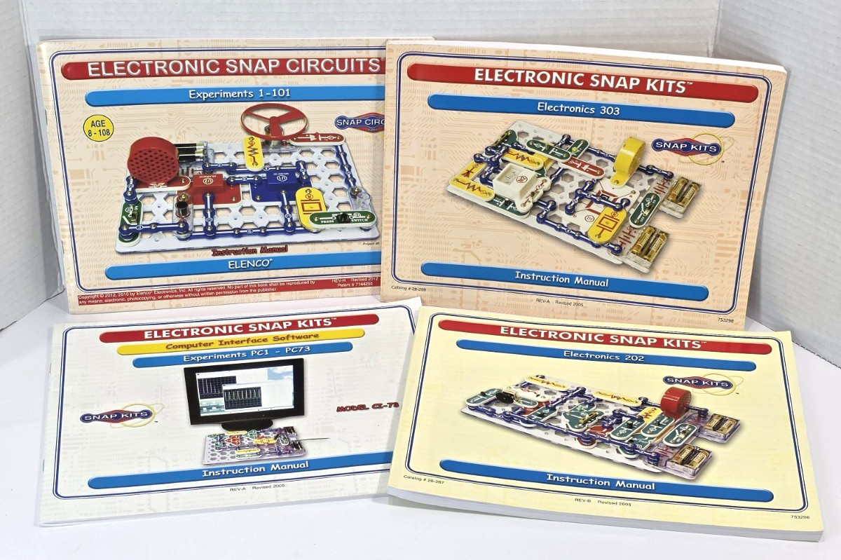 Elenco Snap Circuits Instruction Manuals Books Lot of 4