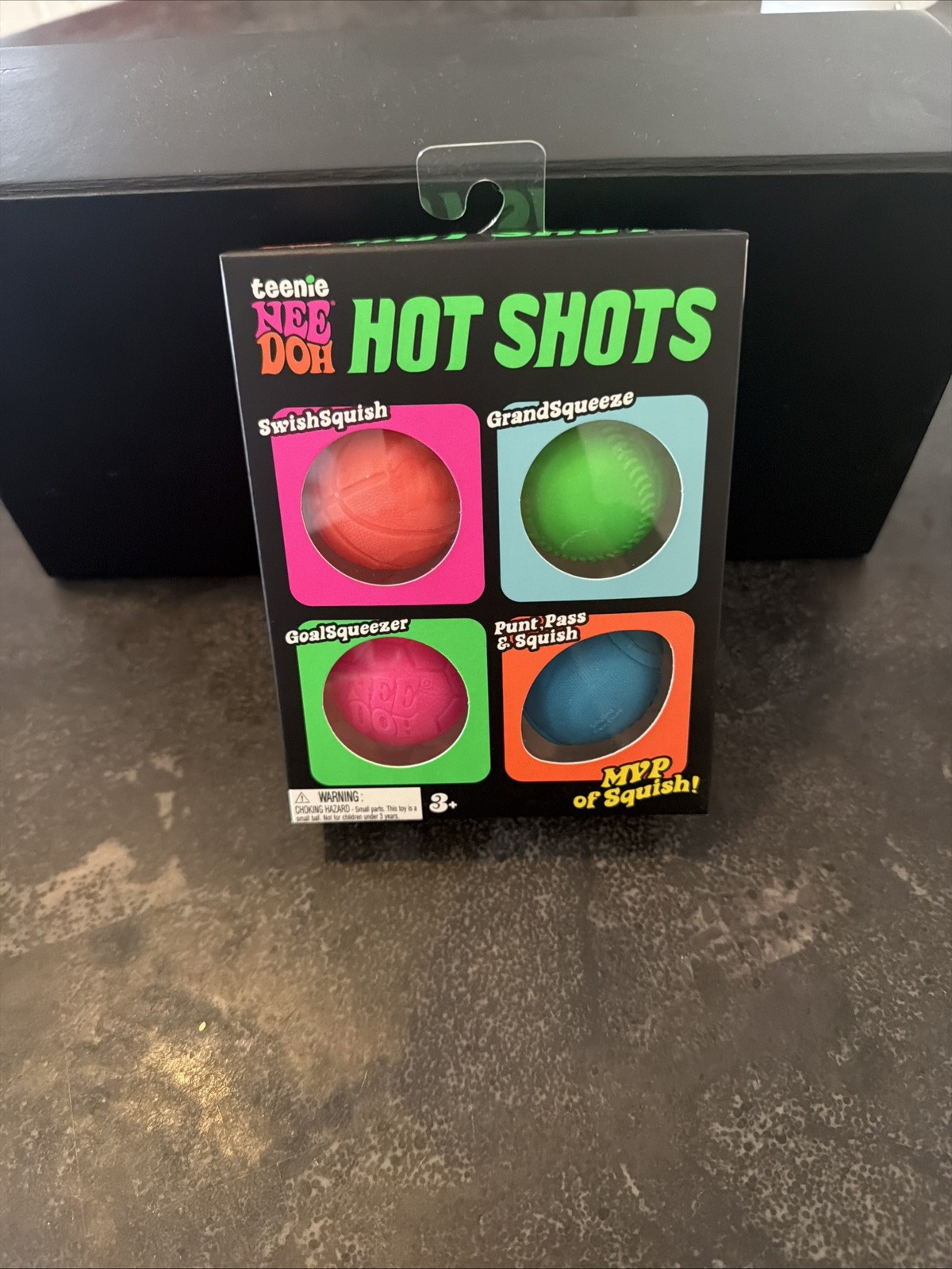 Teenie NeeDoh Hot Shots Multipack Nee Doh Mini 4 pack Four Different Sports Ball