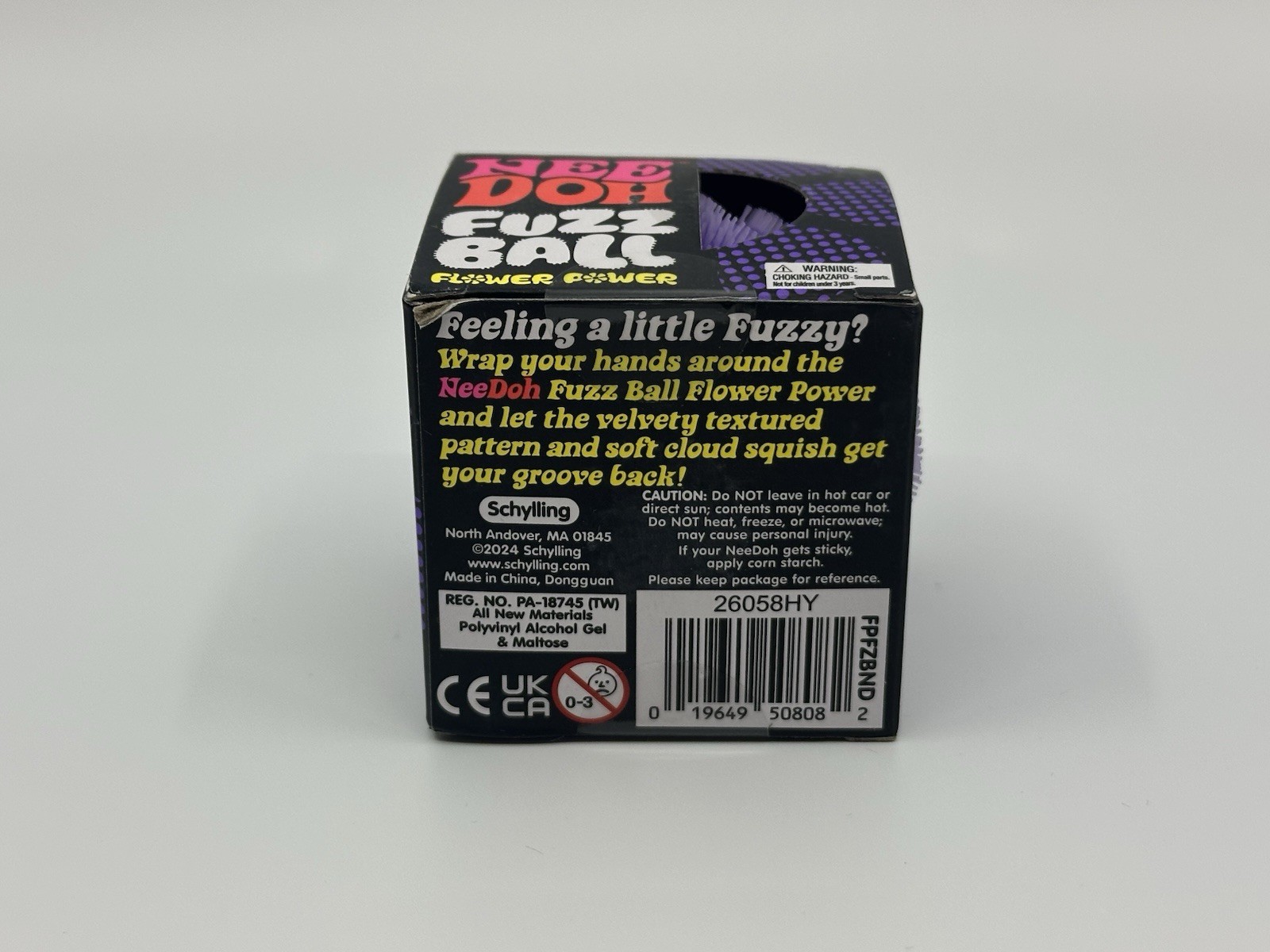 Purple Needoh FUZZ BALL Flower Power Nee Doh Squishy NEE-DOH Fuzzball AUTHENTIC